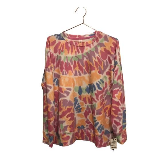 Ideology casual tie dye sweatshirt with slits size medium new with tag - Picture 1 of 6